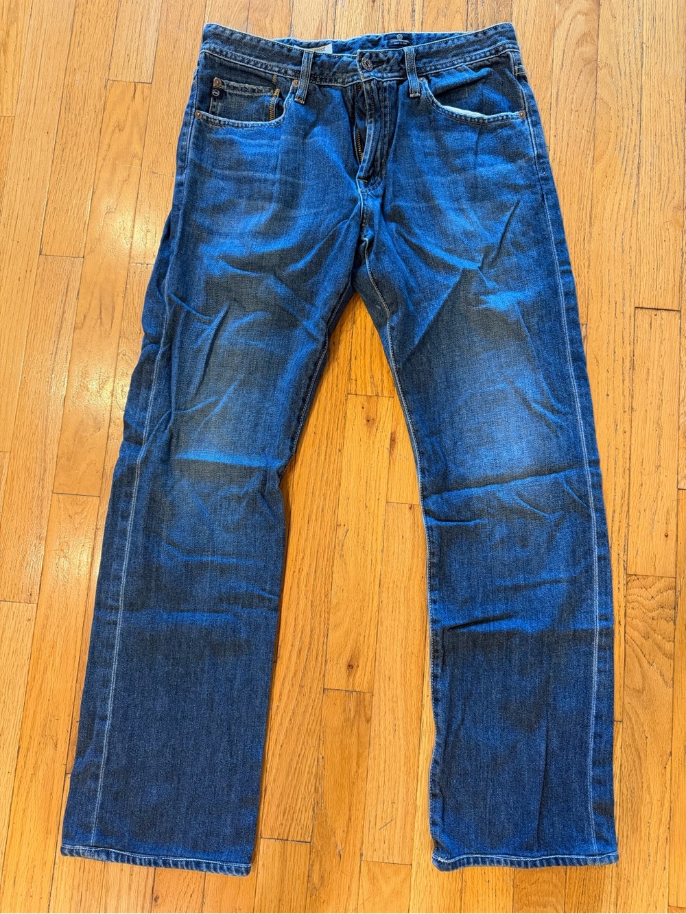 AG Adriano Goldschmied Men’s Straight Jeans Dark Wash